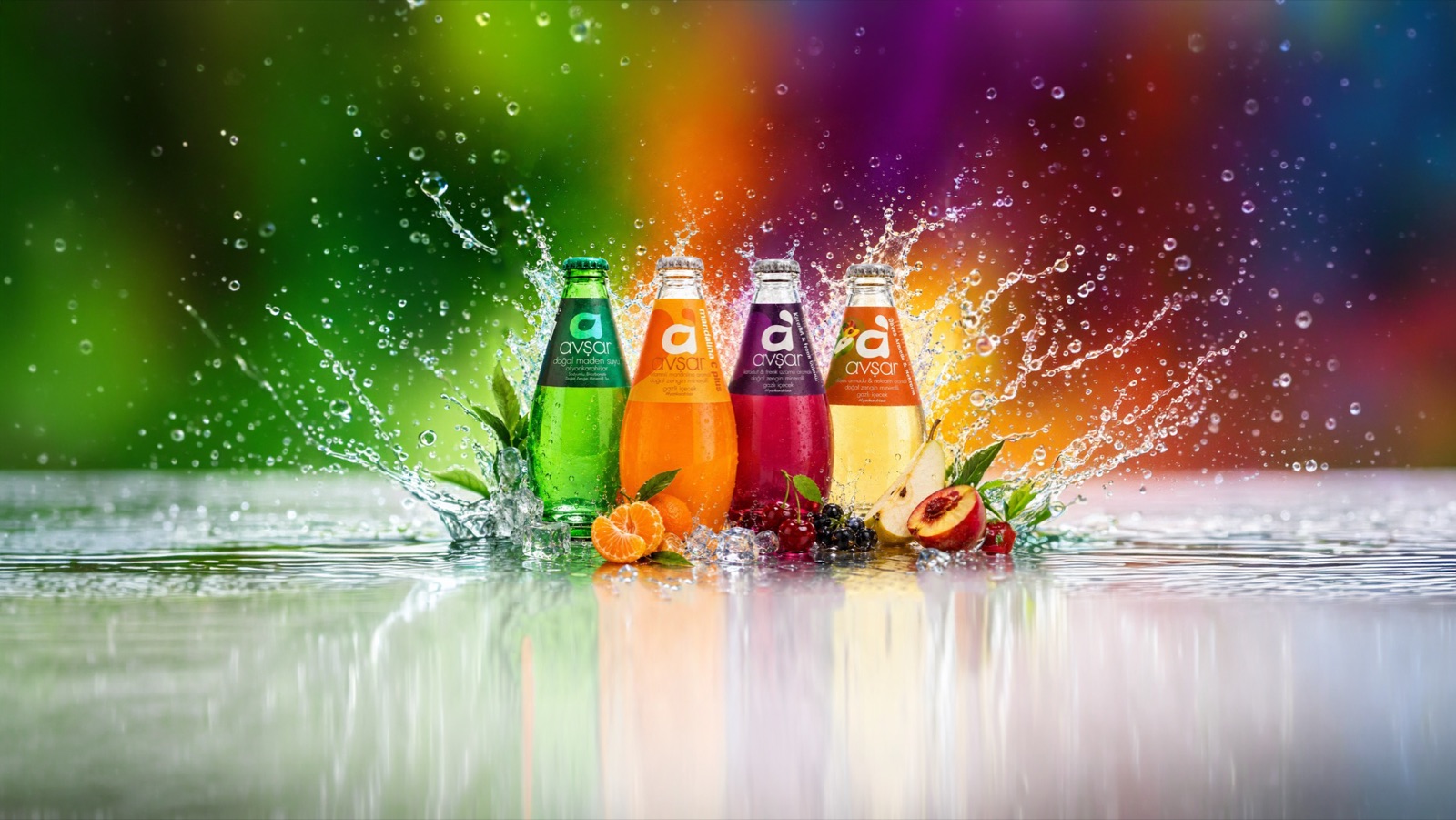 Avşar aromalı soda şişeleri